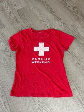 Vampire Weekend Red Short Sleeve Graphic Tee